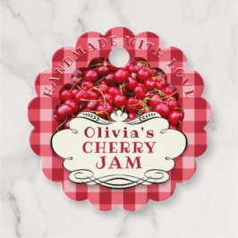 Étiquettes Cadeau Confiture de cerisier artisanale