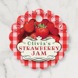 Étiquettes Cadeau Confiture de fraises artisanale