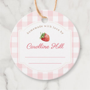 Étiquettes Cadeau Confiture de fraises Confitures de fruits Confitur