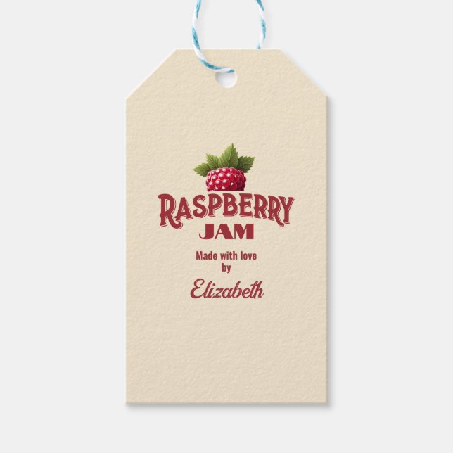 Étiquettes-cadeau Confiture de framboise (Devant)