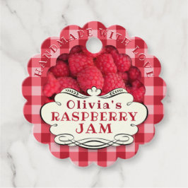 Étiquettes Cadeau Confiture de framboise artisanale