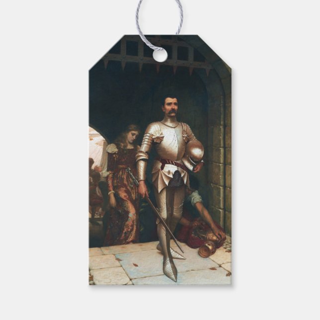 Étiquettes-cadeau Conquête (Chevalier historique en victoire) (Devant)