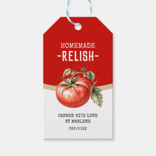 Étiquettes-cadeau Consommation de tomate maison avec tomate rouge