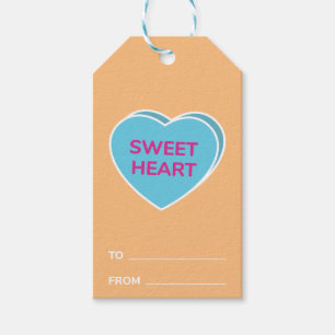 Étiquettes-cadeau Conversation Coeur doux Jour des Valentines Coeur