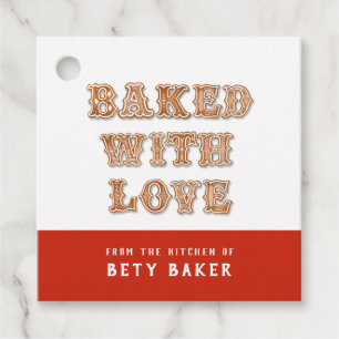 Étiquettes Cadeau Cookie   Cuisiné avec amour de la cuisine de Favo