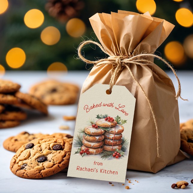 Étiquettes-cadeau Cookie Exchange Cuisine de vacances personnalisée (Personalize with your name or other desired text. Great for bake sales and cookie exchanges!)