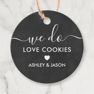 Étiquettes Cadeau Cookie mariage Favoriser, Nous Aimons Les Cookies