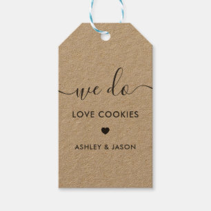 Étiquettes-cadeau Cookie mariage Favoriser, Nous Aimons Les Cookies