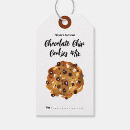 Étiquettes-cadeau Cookies à chips chocolat Balises cadeaux Jar Mix