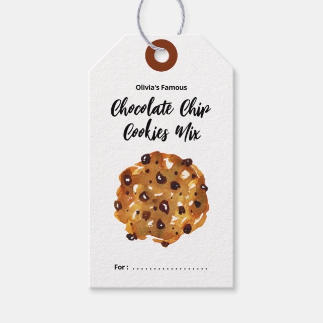 Étiquettes-cadeau Cookies à chips chocolat Balises cadeaux Jar Mix (Devant)