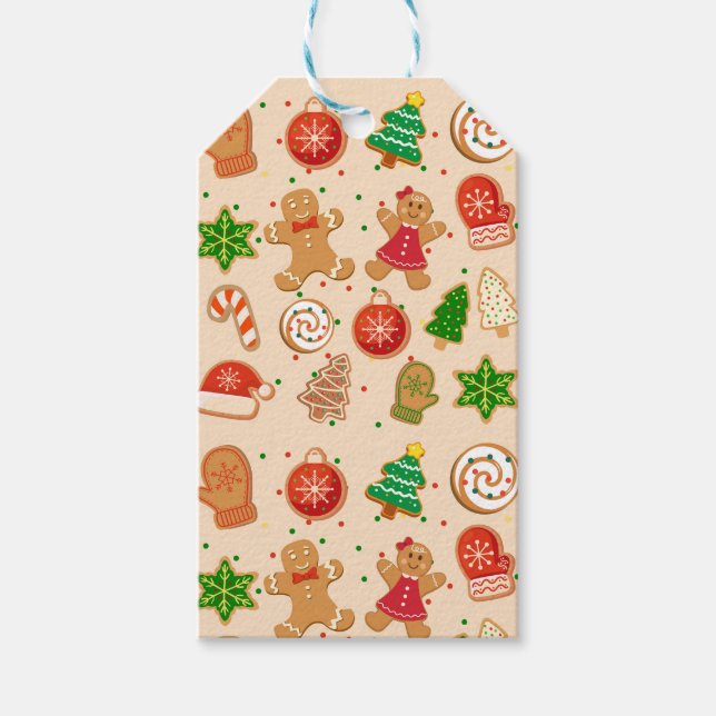 Étiquettes-cadeau Cookies de Noël (Devant)