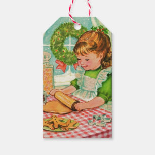 Étiquettes-cadeau Cookies de Noël millésime des années 1950