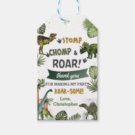 Étiquettes-cadeau Cool Dinosaures Jurassic Boy Anniversaire