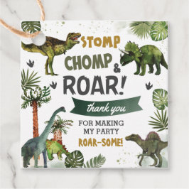 Étiquettes Cadeau Cool Dinosaures Jurassic Boy Anniversaire