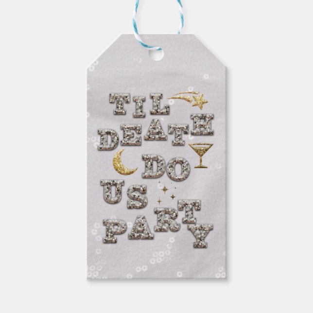 Étiquettes-cadeau Cool Girl Glam Parties scintillant Metallic Disco  (Devant)