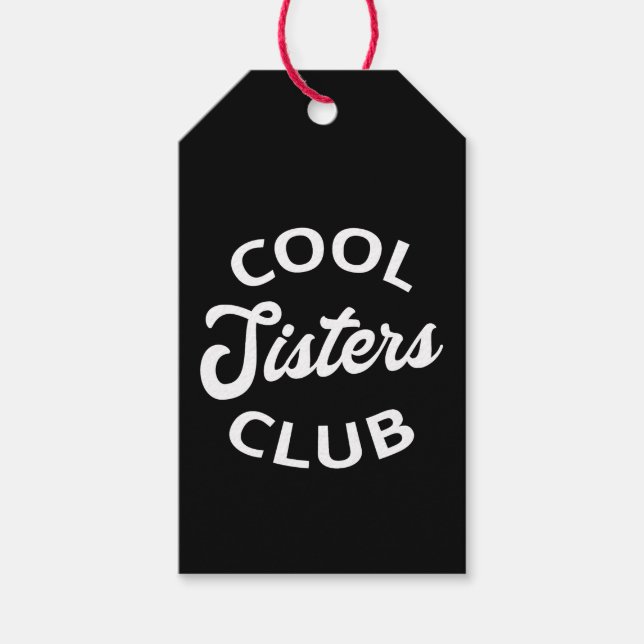 Étiquettes-cadeau Cool Sisters Club I (Devant)