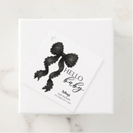 Étiquettes Cadeau Coquette Baby shower noir
