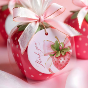 Étiquettes Cadeau Coquette Berry Sweet Baby shower Favoriser Tags