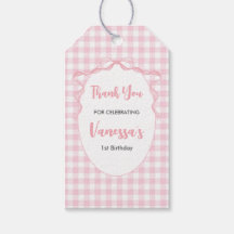 Coquette Bow rose pâle 1er Merci d'anniversaire