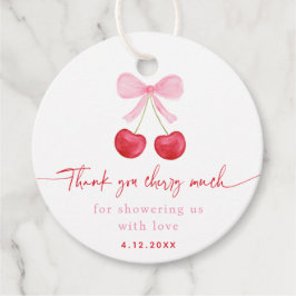 Étiquettes Cadeau Coquette Cerise de Bow rose Anniversaire