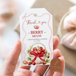 Étiquettes-cadeau Coquette Merci Beaucoup Berry