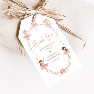 Étiquettes-cadeau Coquette rose Ballerina Anniversaire Fête Favorise