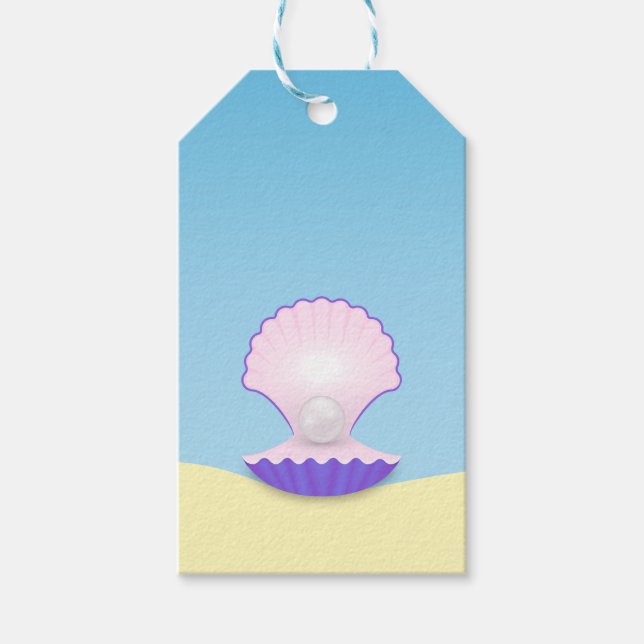 Étiquettes-cadeau Coquillage délicat (Devant)