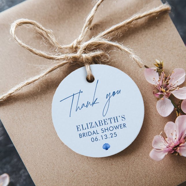Étiquettes Cadeau Coquillages & Cloches de Mariage PLUIE DE CÂLINES (Créateur téléchargé)