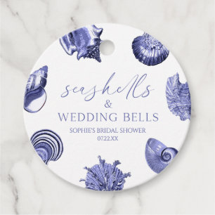 Étiquettes Cadeau Coquillages et cloches Mariages Fête des mariées é