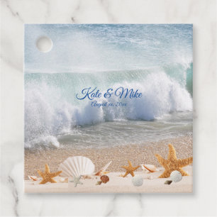 Étiquettes Cadeau Coquillages Tropical Ocean Starfish Sand Dollar