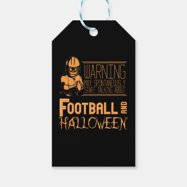 Étiquettes-cadeau Costume cadeau de l'amant de football Halloween (Devant)