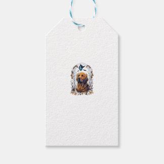 Étiquettes-cadeau Costume citrouille Goldie sur Golden Retriever Hal