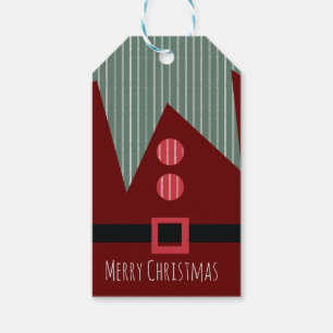 Étiquettes-cadeau Costume d'elfe pour fête de Noël joyeux