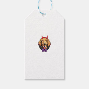 Étiquettes-cadeau Costume d'Halloween pour chien d'or retriever Vamp