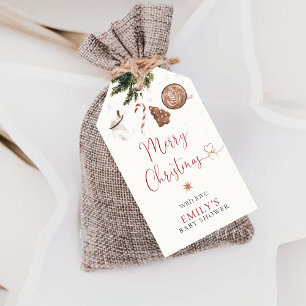 Étiquettes-cadeau Cosy Christmas Baby shower Tags cadeaux
