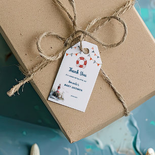 Étiquettes-cadeau Coucou C'est un Garçon Naissance Marin Thème Baby
