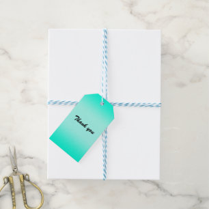 Étiquettes-cadeau Couleur de dégradé vert simple moderne