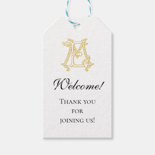 Étiquettes-cadeau COULEUR MODIFIÉE EM Monogramme ME Logo Favoriser B