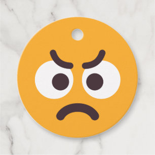 Étiquettes Cadeau Couleurs personnalisées agressives face en colère