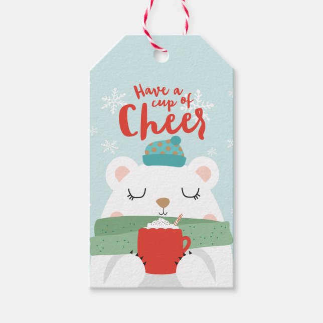 Étiquettes-cadeau Coupe de Cheer (Devant)
