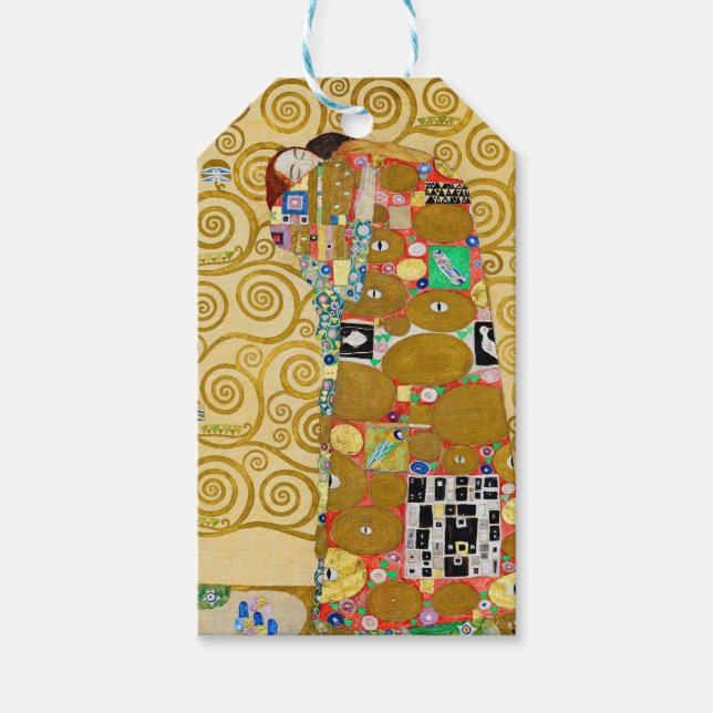 Étiquettes-cadeau Couple de la Fulfillment de Gustav Klimt Nouveau (Devant)