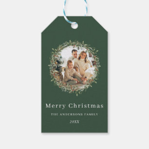 Étiquettes-cadeau Courbe de Noël élégante et moderne