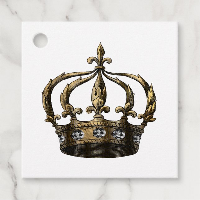 Étiquettes Cadeau Couronne de diamants (Devant)