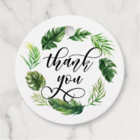Couronne de feuilles tropicales à l'aquarelle Merc
