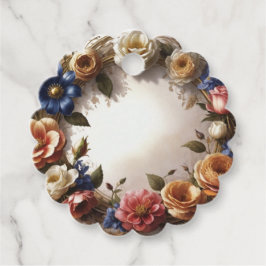 Étiquettes Cadeau Couronne de fleurs
