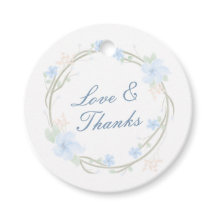 Couronne florale bleue ronde