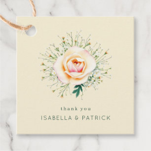 Étiquettes Cadeau Couronne florale pastel élégante