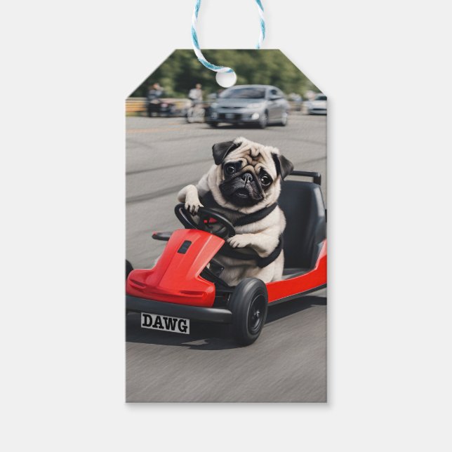 Étiquettes-cadeau course de go-kart carlin (Devant)