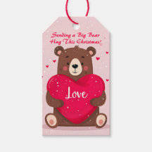 Coussin Coeur de coeur mignon Message de Noël