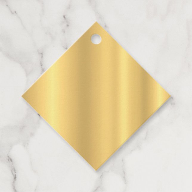 Étiquettes Cadeau Coutume Gold Look Élégant Blank Modèle moderne (Devant)